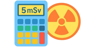 Rechner für berechnete Strahlendosis Symbol