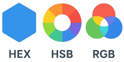 HEX-, HSB- und RGB-Farbkonverter