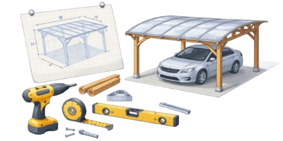 Konstruktion eines Carports