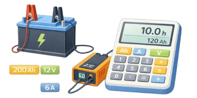 ladezeit von Akkumulatoren und Batterien
