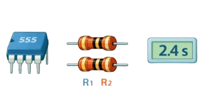 Timer-555-Parameter und Berechnung